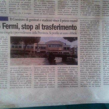 Liceo Fermi di Gaeta: Stop al trasferimento