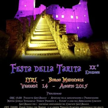 #Eventi ITRI (LT): XX Edizione Festa della Tarita