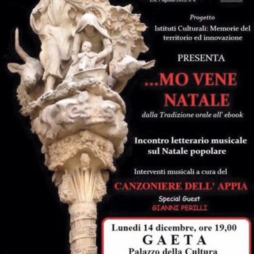 #Gaeta #Eventi culturali: ” …Mo vene Natale – dalla Tradizione orale all’ebook”