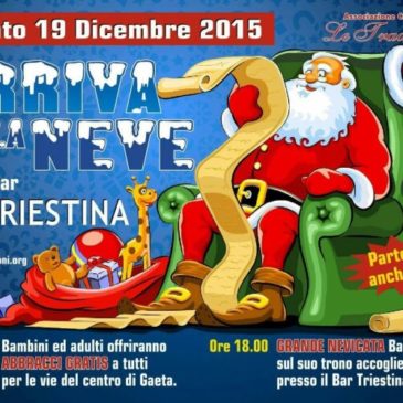 Gaeta: oggi alle 17.00 arriva le neve! Con Babbo Natale in centro