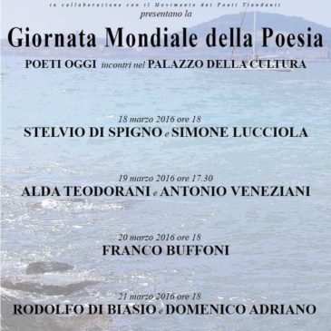 Gaeta: Giornata Mondiale della Poesia 2016 / Ingresso Libero