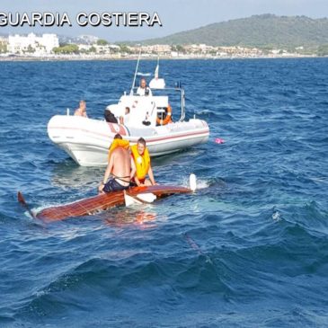 Golfo di Gaeta: barca affonda con 3 diportisti a bordo