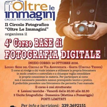 Gaeta: Corso Base di Fotografia Digitale. Aperte le iscrizioni 