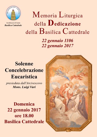 GAETA, MEMORIA LITURGICA DELLA DEDICAZIONE DELLA CATTEDRALE