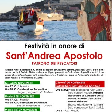 Gaeta: Festa di Sant’Andrea, benedizione dei pescatori e amanti del mare