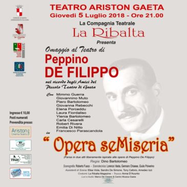 “Opera seMiseria” omaggio a Peppino De Filippo in scena al Teatro Ariston