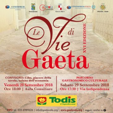 Le Vie di Gaeta 2018: Ecco il programma ufficiale